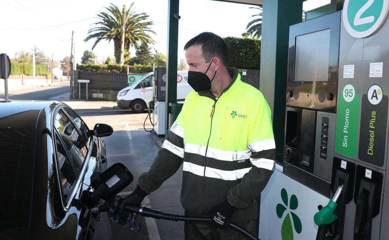 Surtidores de una gasolinera.