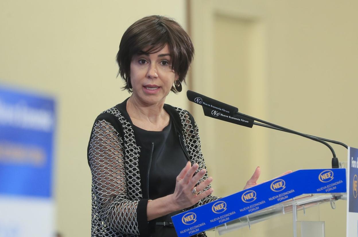 La secretaria de Estado de Transportes, Isabel Pardo de Vera, en el desayuno organizado por Nueva Economía Forum. 