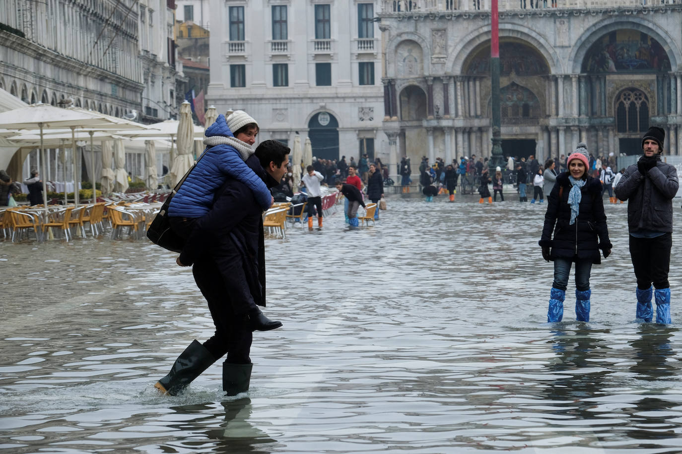 Fotos: Venecia inundada se protege frente a la &#039;Acqua alta&#039;