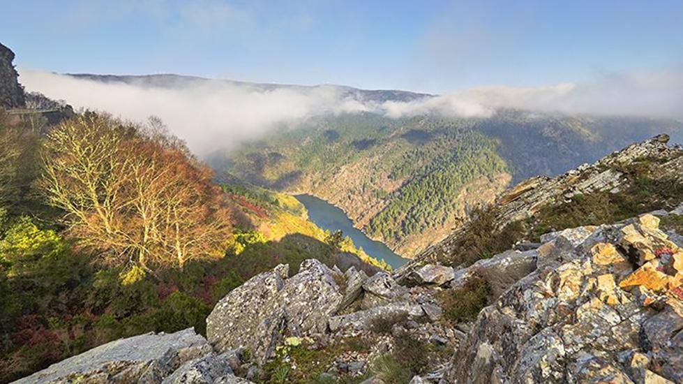 Vista del embalse de Doiras