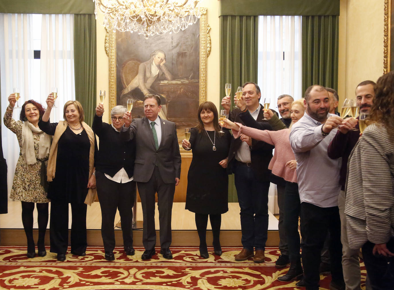 Fotos: Así fue el brindis del cierre del año de los alcaldes de Gijón, Oviedo y Avilés