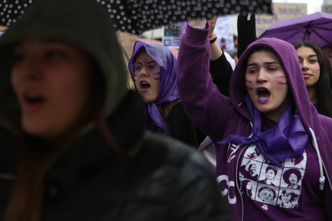 Grito de «libertad» por todas las mujeres en la protesta estudiantil