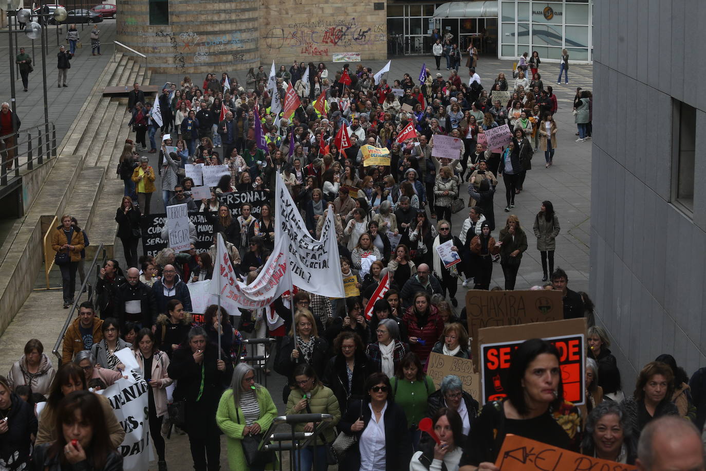 Protesta de la plantilla del ERA en Oviedo