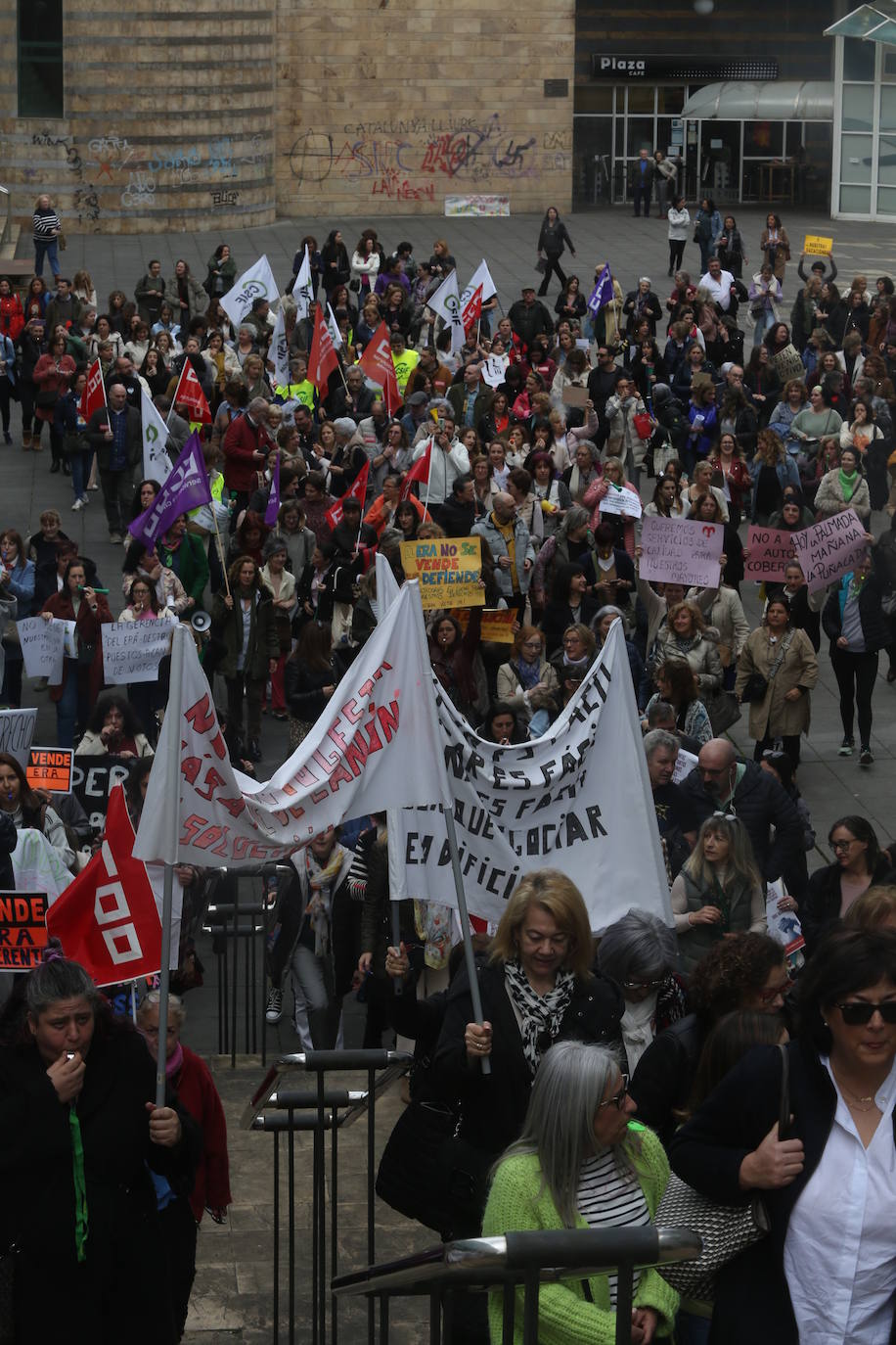 Protesta de la plantilla del ERA en Oviedo