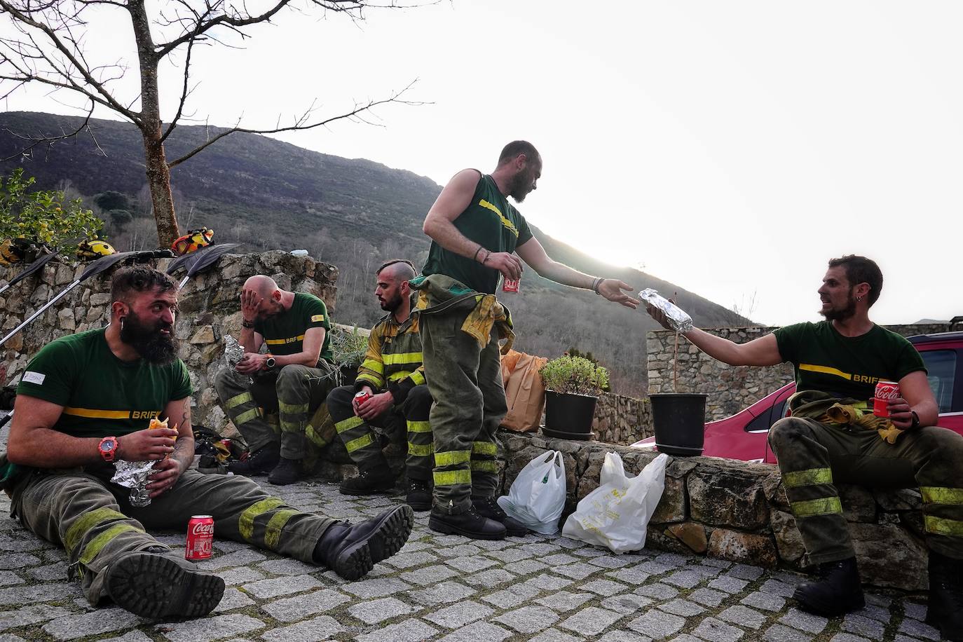 Lucha contra el fuego en Asturias