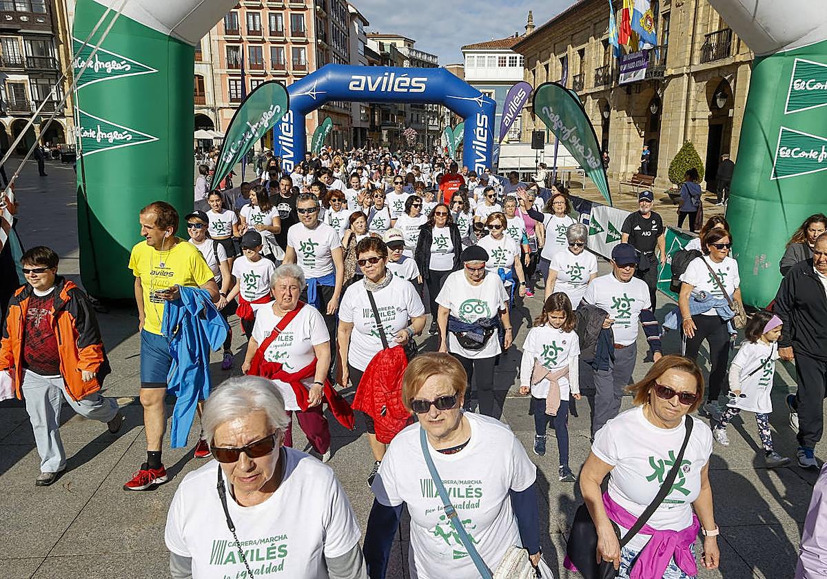 Marcha comarcal por la igualdad en Avilés