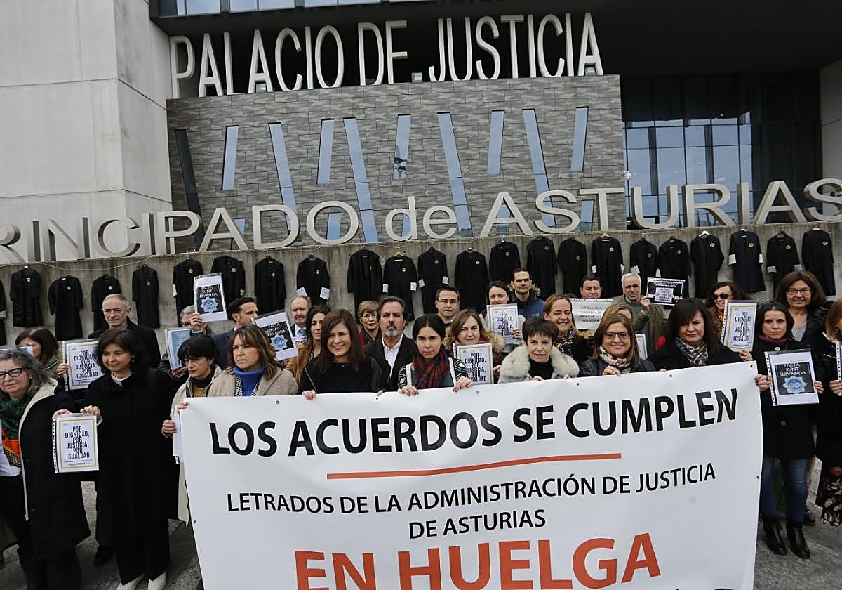 Protesta de los letrados de Justicia, el mes pasado.
