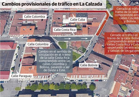 Comienzan 18 meses de obras en La Calzada para reducir el tráfico de vehículos y la polución