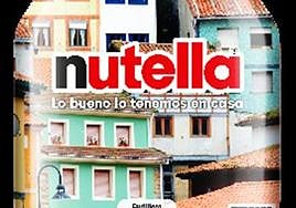 Tarro de Nutella con las imágenes de Cudillero.