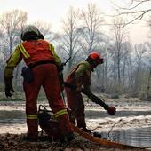 Los bomberos luchan hasta la extenuación contra los «muchos y grandes» incendios