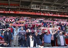 El Molinón, en el último partido contra el Granada.