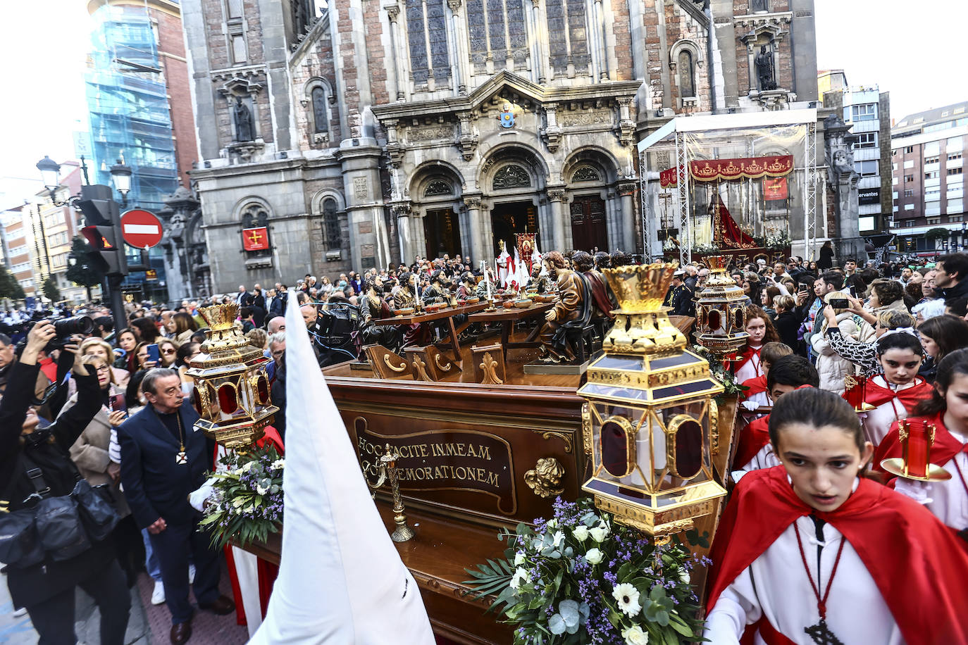 Una multitud en la procesión de la libertad
