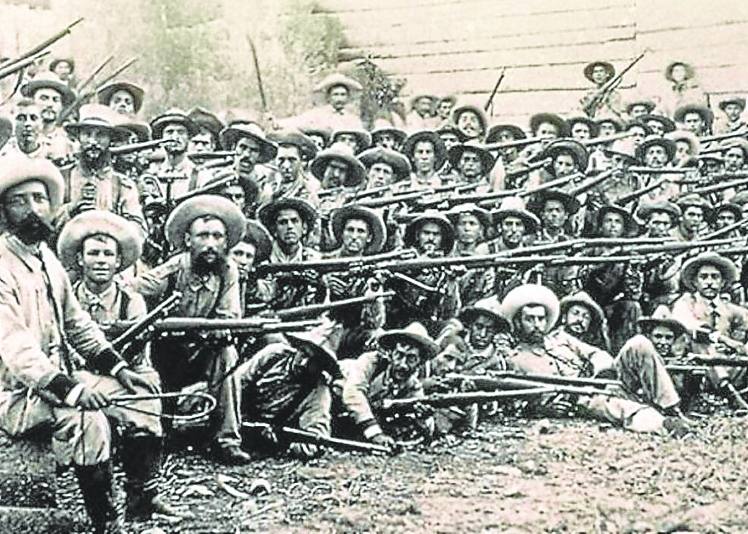Soldados en la guerra de Cuba.