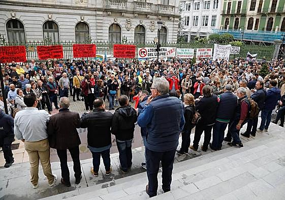 Pancarta de protesta de uno de los ganaderos