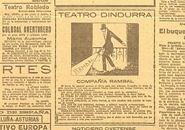 Así se anunció la gira de la compañía Rambal en EL COMERCIO.