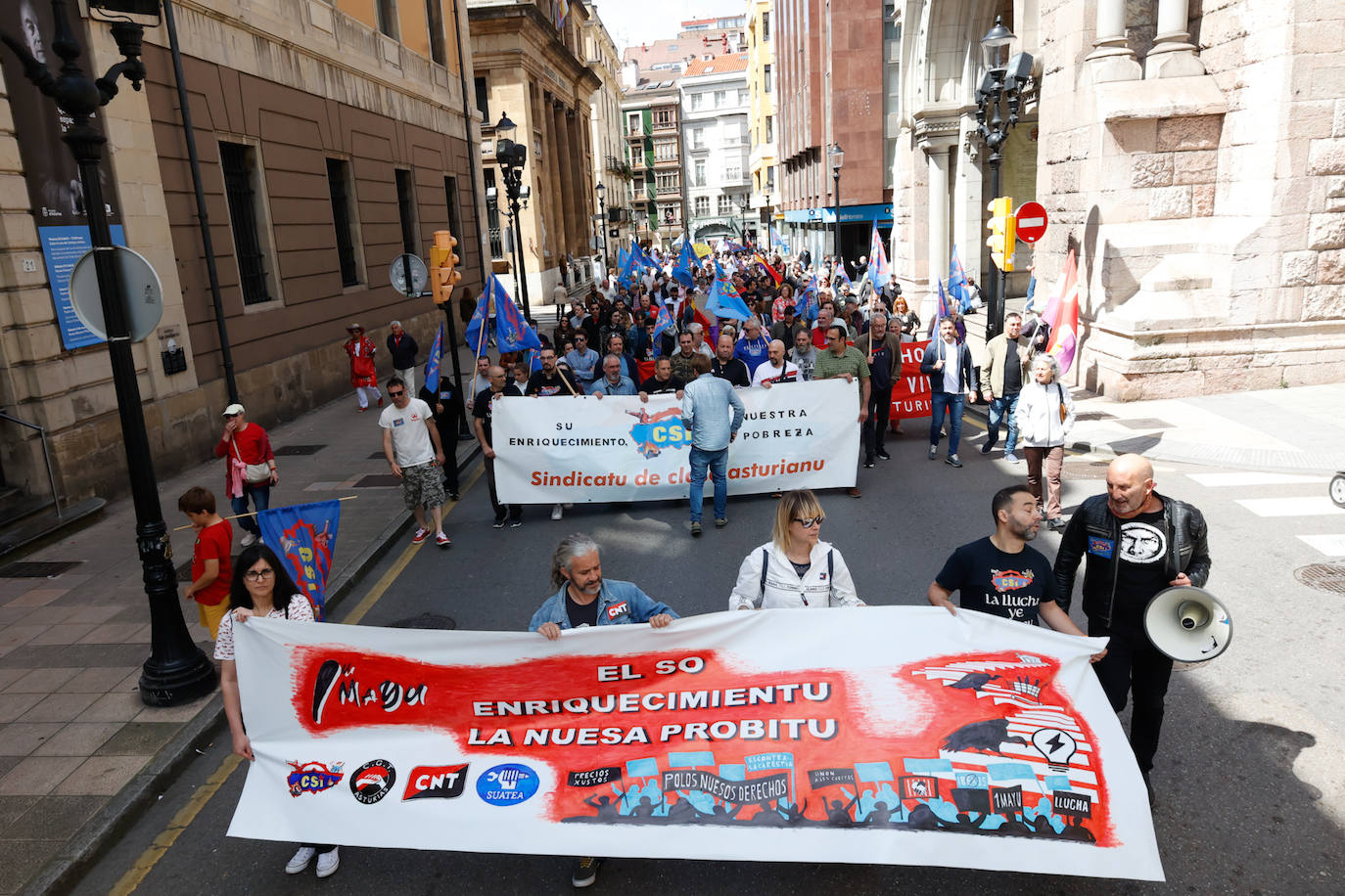 Clamor en Gijón por «trabajo digno, derechos y subida salarial»