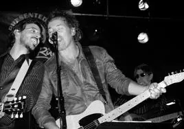 Jorge Otero y Bruce Springsteen coincidieron en 2006 en un escenario en Nueva Jersey.