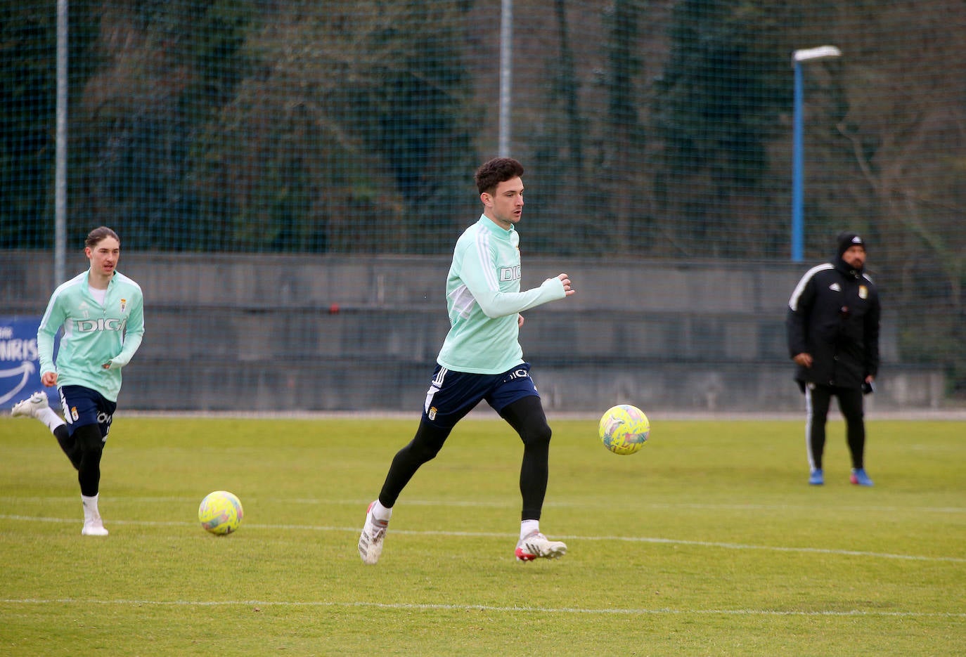 Borja Sánchez, durante un entrenamiento de este año.