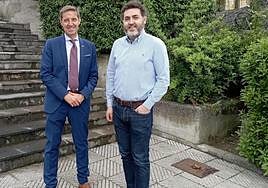 Carlos Llaneza y Jonás Fernández, ayer.