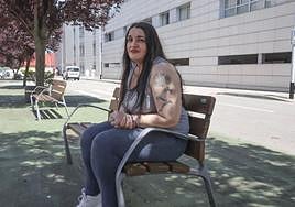 Olga Suárez, en el mierense barrio de Santullano.