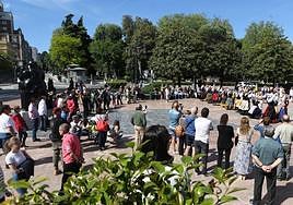 Turistas en Oviedo durante el pasado puente del 1 de mayo.