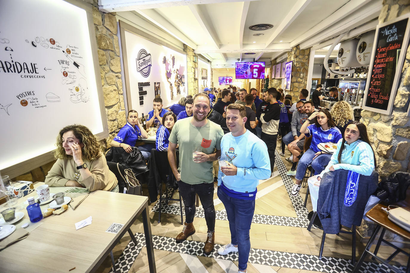 El derbi se vivió también en los bares de Oviedo