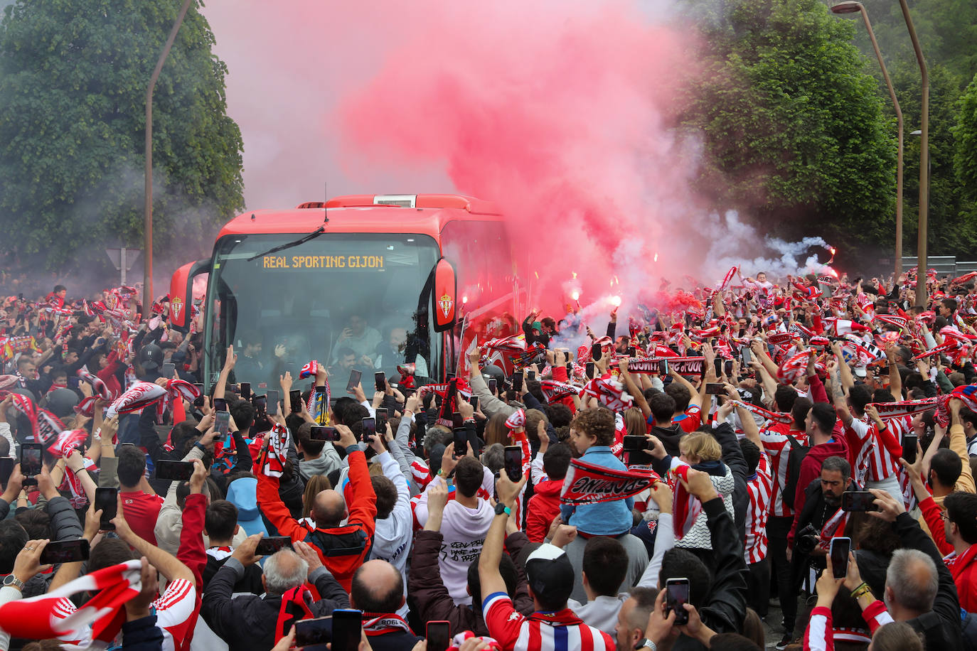 Todas las imágenes del ambiente previo al partido