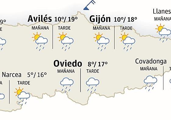 Previsión del tiempo para este jueves 18 de mayo.