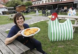 Natalia Gutiérrez, en el restaurante de Villaviciosa.