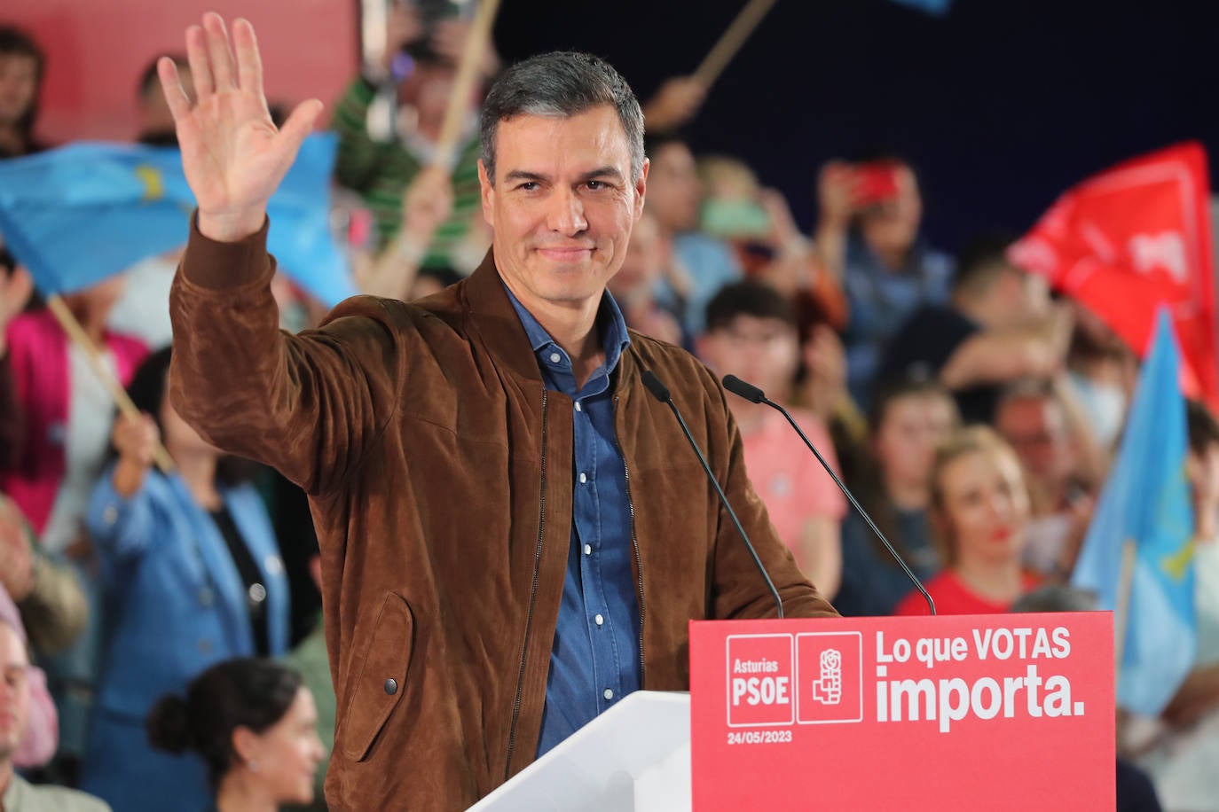 Pedro Sánchez, en Gijón