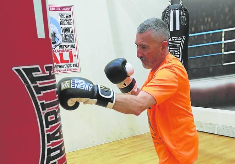 Ciudadanos. José Carlos Sarasola practicó boxeo en el Grupo. j. c. Román