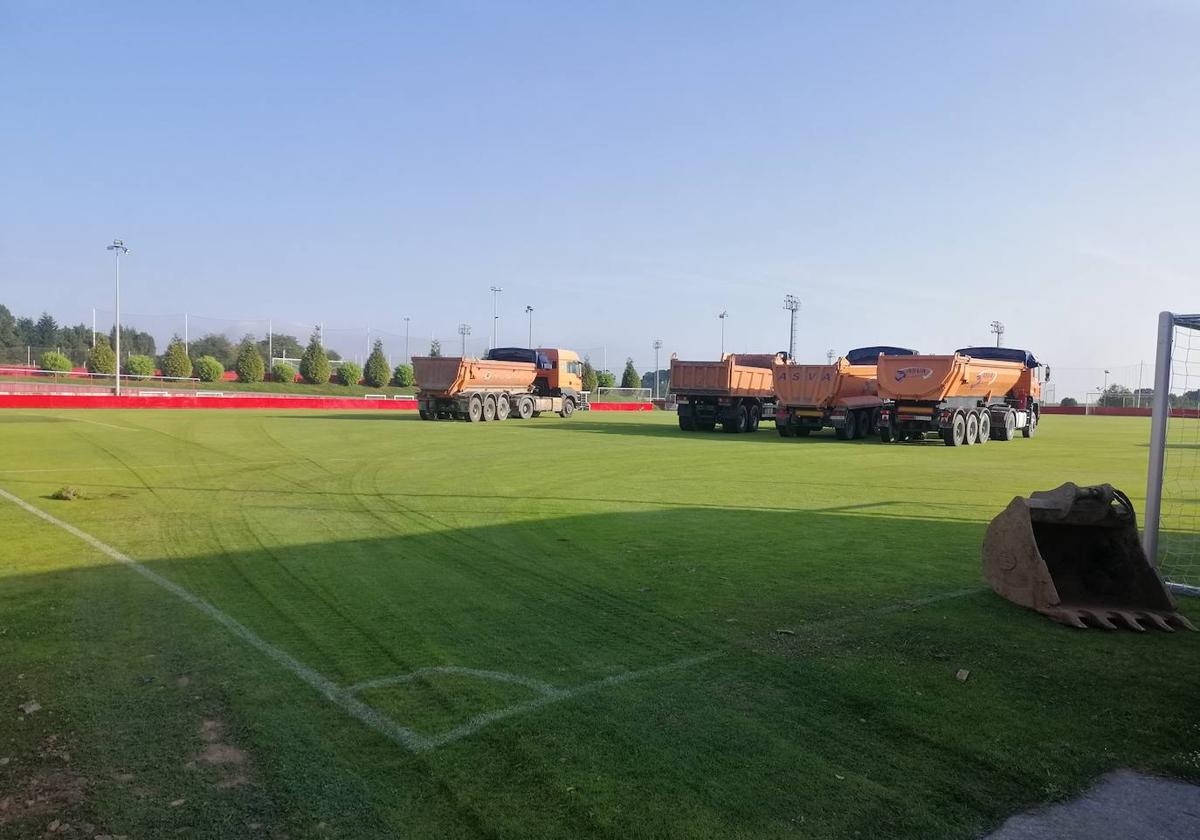 Trabajos para remodelar el campo número 2 de Mareo.