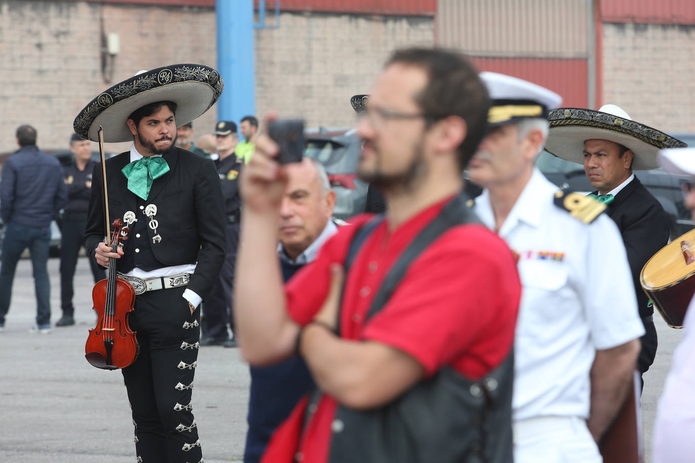 El &#039;caballero de los mares&#039; despliega su esplendor en Gijón