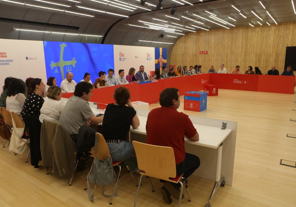 Reunión de la Comision Ejecutiva del PSOE, celebrada el lunes.