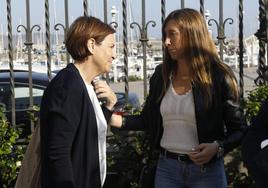 Moriyón y Pumariega, durante un encuentro en EL COMERCIO durante la campaña electoral.