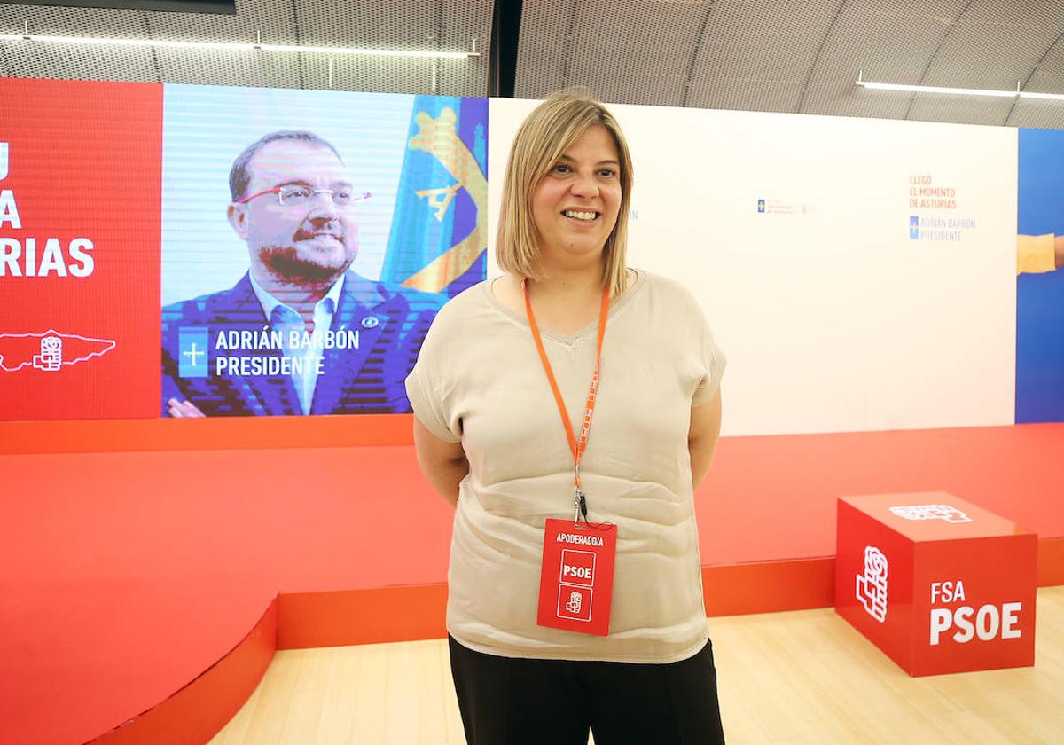 Gimena Llamedo, durante la noche electoral.