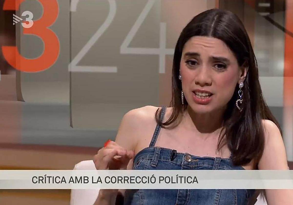 Juana Dolores en su aparición en el 'Més 324'.