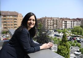 Yasmina Triguero, ayer en la terraza de la casa consistorial.