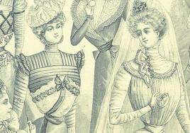 Trajes de novia e invitada a la última moda... de 1898.