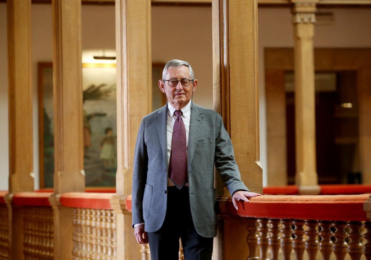 Miguel Delibes, en el Hotel de la Reconquista.