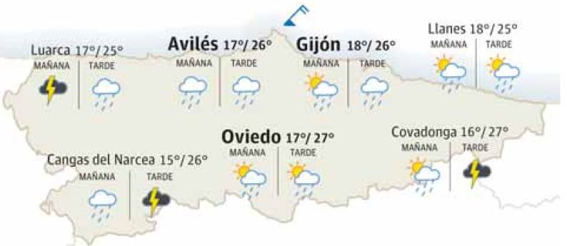 El tiempo en Asturias para este jueves, 8 de junio