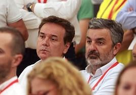 Francisco Blanco, entre Ángel García 'Cepi' y Alejandro Calvo.