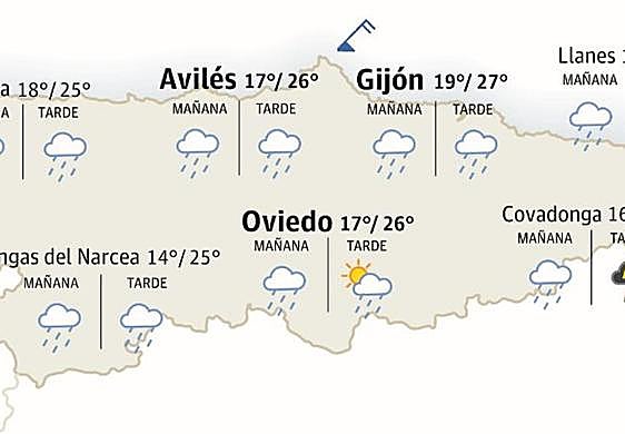 Previsión del tiempo en Asturias.