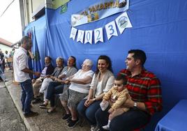 Un instante del homenaje a los paxarros del año.