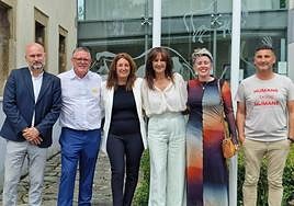 Menéndez ayer tras la investidura.