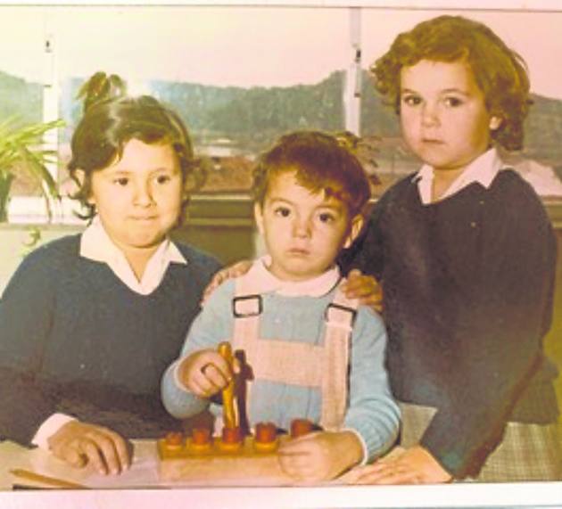 Con sus hermanos Belén y Bernardo.