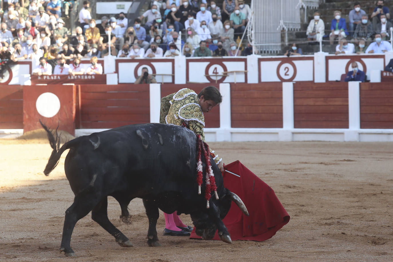 Una corrida en 2021, último año en el que se celebró la feria taurina Nuestra Señora de Begoña.