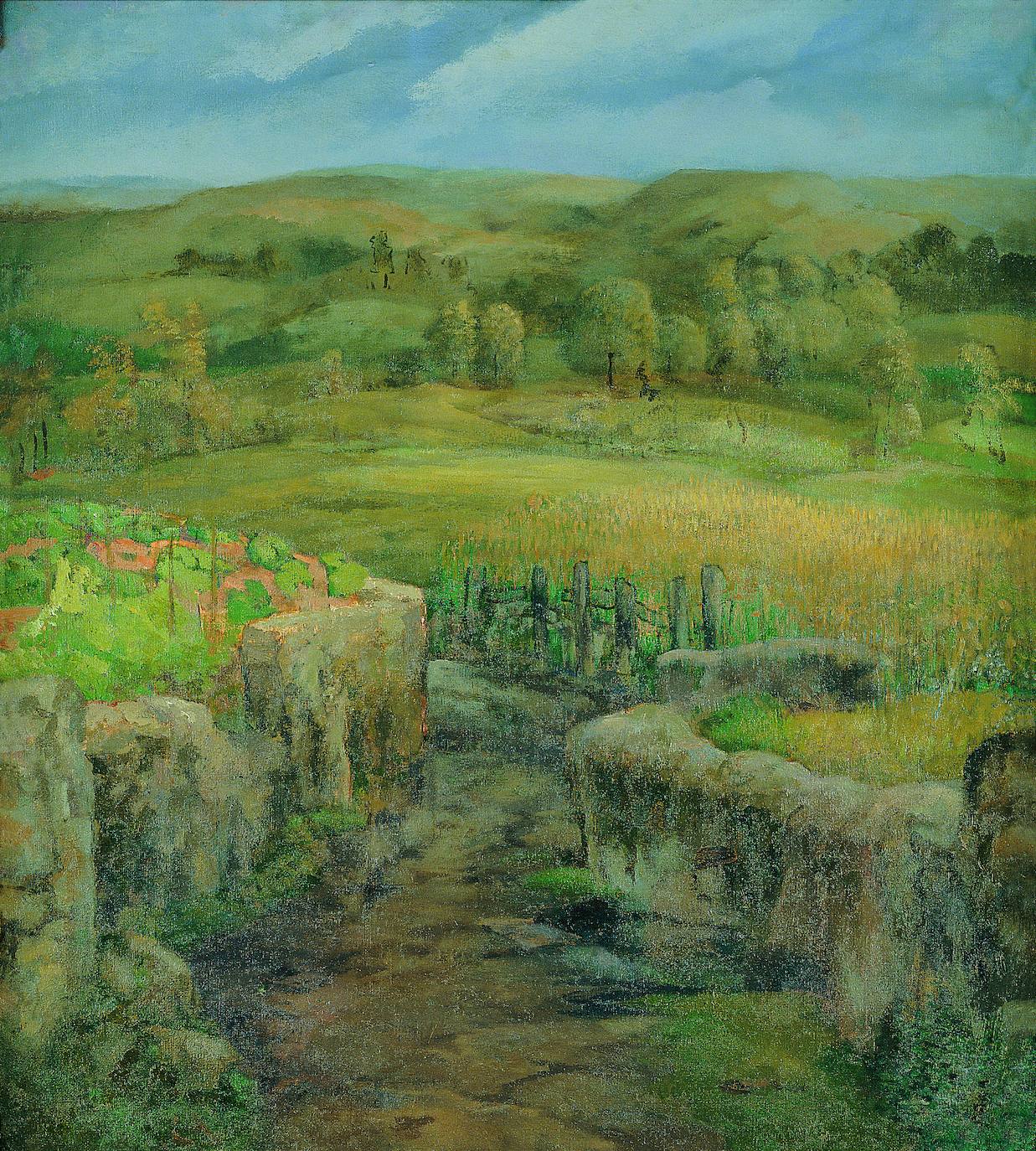 'Paisaje con maizal', 1948, óleo sobre tela.