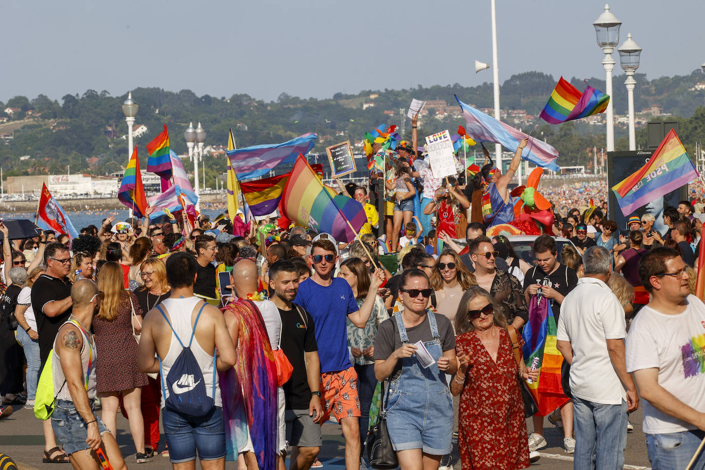 Así ha sido la multitudinaria manifestación del Orgullín en Gijón