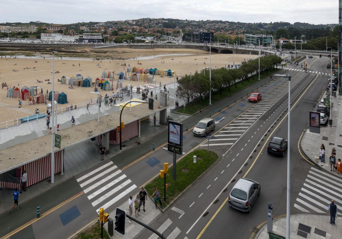 Vista desde un edificio del Muro de la configuración viaria actual, que será reformada por completo en las próximas tres semanas.